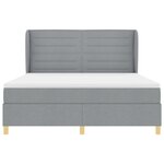 Lit à ressorts vidaXL avec matelas gris clair 180x200 cm en tissu