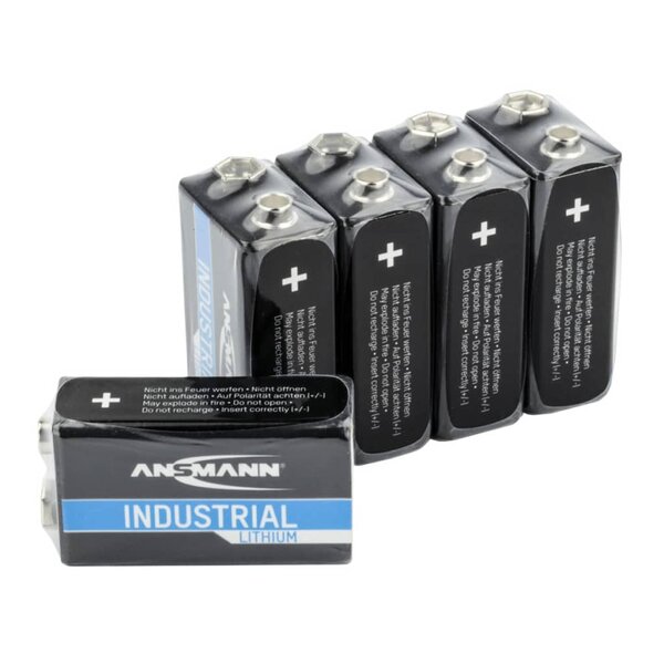 Ansmann piles au lithium industrielles pp3 5 pièces 1505-0002