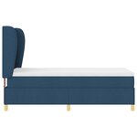 Lit à ressort vidaXL avec matelas bleu 90x200 cm en tissu