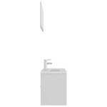 vidaXL Ensemble de meubles de salle de bain Blanc Aggloméré