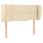 vidaXL Tête de lit avec oreilles Crème 83x23x78/88 cm Tissu