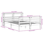 vidaXL Cadre de lit sans matelas cire marron 120x190cm bois pin massif