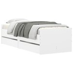 vidaXL Cadre de lit sans matelas blanc 75x190 cm