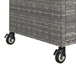 vidaXL Chariot de bar avec tiroir Gris 100x45x97 cm Résine tressée