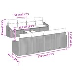 vidaXL Ensemble de Canapé de Jardin 7 Pièces avec Coussins Noir Poly Rattan