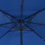 parasol de jardin carré vidaXL 295x245 cm bleu azur