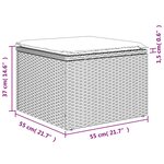 vidaXL Salon de jardin avec coussins 10 Pièces gris résine tressée