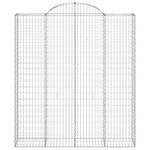 vidaXL Paniers à gabions arqués 2 Pièces 200x50x220/240 cm Fer galvanisé