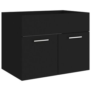 vidaXL Armoire d'évier Noir 60x38 5x46 cm Aggloméré