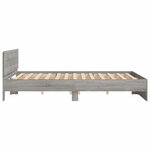 vidaXL Cadre de lit avec tête de lit sonoma gris 180x200 cm