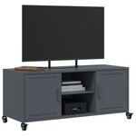 vidaXL Meuble TV anthracite 100 5x39x43 5 cm acier laminé à froid