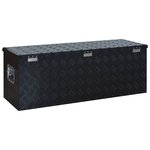 vidaXL Boîte en aluminium 1085x370x400 mm Noir