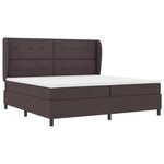 Lit Box Spring vidaXL avec Matelas en Brun Foncé  200x200 cm Tissu