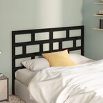 vidaXL Tête de lit Noir 126x4x100 cm Bois massif de pin