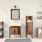 vidaXL Ensemble de meubles de salle de bain 3 pièces en bois ancien en bois manufacturé