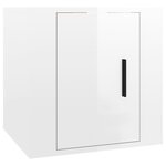 vidaXL Meuble TV mural Blanc brillant 40x34 5x40 cm