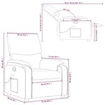 vidaXL Fauteuil de massage inclinable Gris clair Tissu