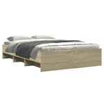 vidaXL Cadre de lit sans matelas chêne sonoma 120x200 cm