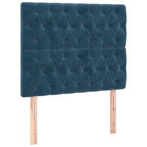 vidaXL Têtes de lit 2 Pièces Bleu foncé 100x7x78/88 cm Velours