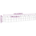 vidaXL Lit surélevé de jardin Acier enduit de poudre Argenté