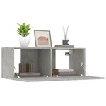 vidaXL Meubles TV 2 Pièces gris béton 80x30x30 cm bois d'ingénierie