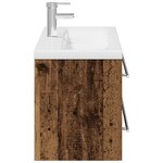 vidaXL Meuble sous lavabo de salle de bain avec lavabo intégré vieux bois