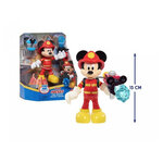 Mickey Pompier - Figurine Articulée de 15 cm avec Accessoires Inclus