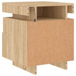 vidaXL Armoire de chevet avec lumières LED chêne sonoma 40x39x48 5 cm
