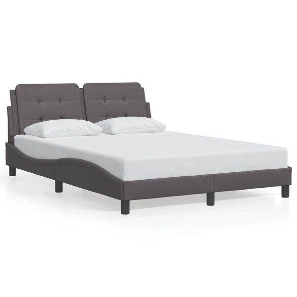 vidaXL Cadre de lit sans matelas gris 120x200 cm similicuir