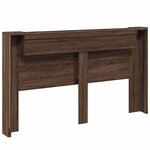vidaXL Armoire tête de lit avec LED chêne marron 180x16 5x103 5 cm