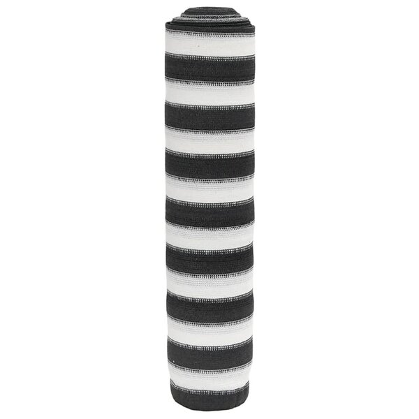 vidaXL Filet brise-vue anthracite et blanc 1 8x25 m PEHD 75 g/m²
