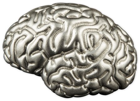 BRAIN 3D Shaped 2 Once Argent Monnaie 5 Dollars Samoa 2023