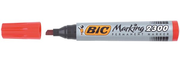 Marqueur Permanent MARKING 2300 Pte Biseau Large Rouge BIC
