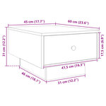 vidaXL Table basse chêne fumé 60x45x31 cm bois d'ingénierie