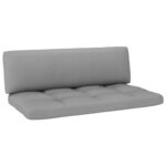 vidaXL Canapé central palette de jardin Gris Bois de pin imprégné