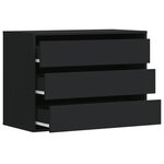 vidaXL Commode d'angle noir 80x41x58 cm bois d'ingénierie