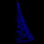 vidaXL Arbre mural avec crochet métallique 720 LED Bleu 5 m Int/Ext