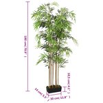 vidaXL Bambou artificiel 1605 feuilles 180 cm vert