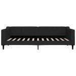 vidaXL Lit de jour avec gigogne sans matelas noir 90x200 cm