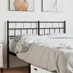 vidaXL Tête de lit métal noir 135 cm