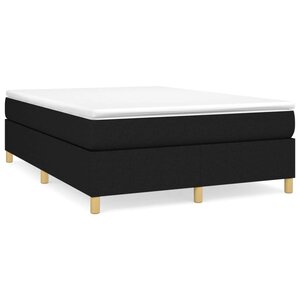 vidaXL Cadre de lit sans matelas noir 140x190 cm tissu