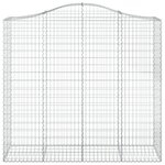 vidaXL Paniers à gabions arqués 15 Pièces 200x50x180/200 cm Fer galvanisé