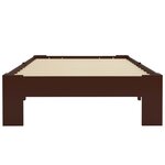 vidaXL Cadre de lit Marron foncé Bois de pin massif 90x200 cm