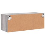 vidaXL Meuble TV avec lumières LED sonoma gris 80x30x30 cm