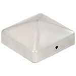 vidaXL Bouchons de poteau de clôture 6 Pièces Métal galvanisé 71x71 mm