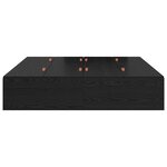 Cadre de lit avec rangement vidaXL en chêne noir 140x190 cm