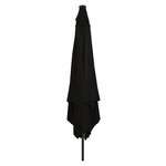 Parasol carré vidaXL avec lumières LED 295x245 cm en noir