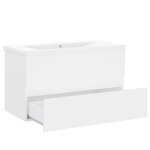 vidaXL Armoire d'évier avec lavabo intégré Blanc Bois d'ingénierie