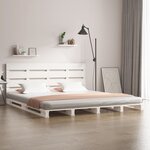 vidaXL Cadre de lit sans matelas blanc 140x190 cm bois de pin massif