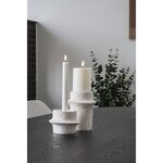 2 bougeoirs cylindriques en ciment blanc
